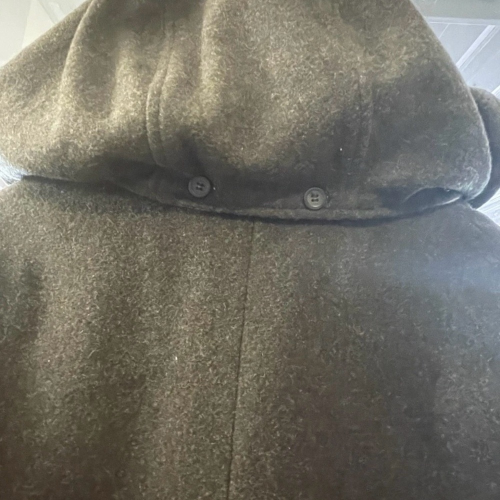 London Fog Women’s Hooded Wool Coat- M-Brown & Tan-Lined - Picture 12 of 15